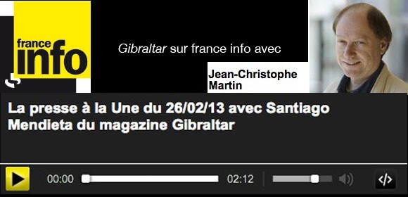 Gibraltar dans la Presse à la Une sur France Info